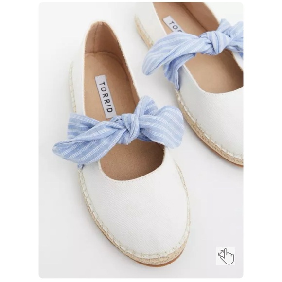 Torrid White and Blue Espadrilles - Picture 1 of 8